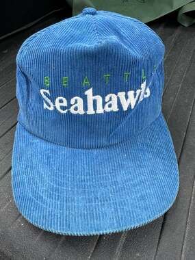 Vintage Seattle Seahawks Corduroy Snapback Hat OSFA Ram Northwest Embroidery